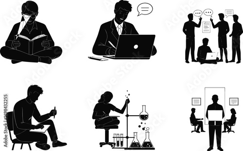 Education, teamwork, science, remote work, business meeting, studying, writing, collaboration, research, learning, communication, professional activity, classroom, office, lab, training