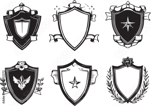 Vintage Shield Logo Silhouette Bundle