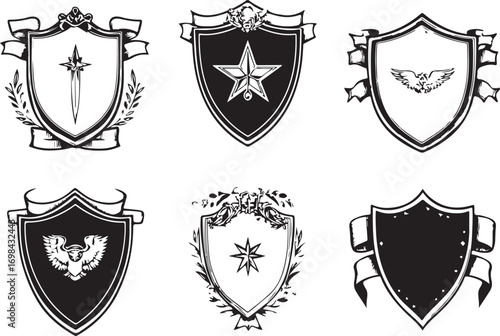 Vintage Shield Logo Silhouette Bundle