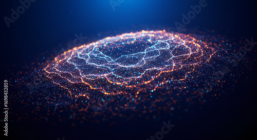 Abstract data visualization network connection digital technology and big data concept background background