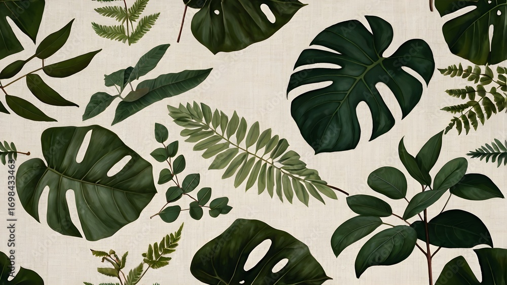 seamless pattern with leaves seamless pattern with leaves
