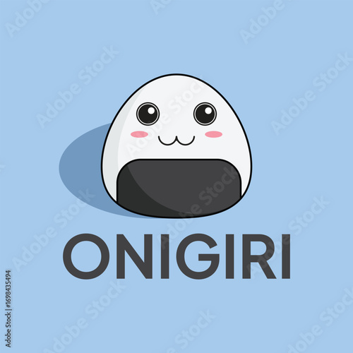 happy baby onigiri cartoon character , cute style design for t shirt, sticker, logo element