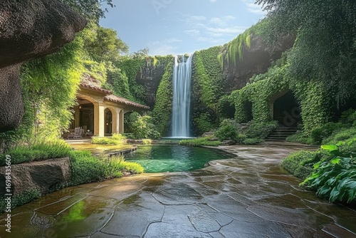 Discover enchanting beauty of a secluded oasis- surrounded by lush fol