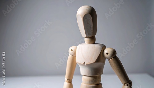 Wooden mannequin, studio shot