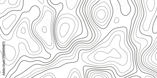 Topographic map background with geographic grid for hiking and mountain sport. luxury topographic wavy pattern and geographic grid map design. paper texture Imitation of a geographical map shades.