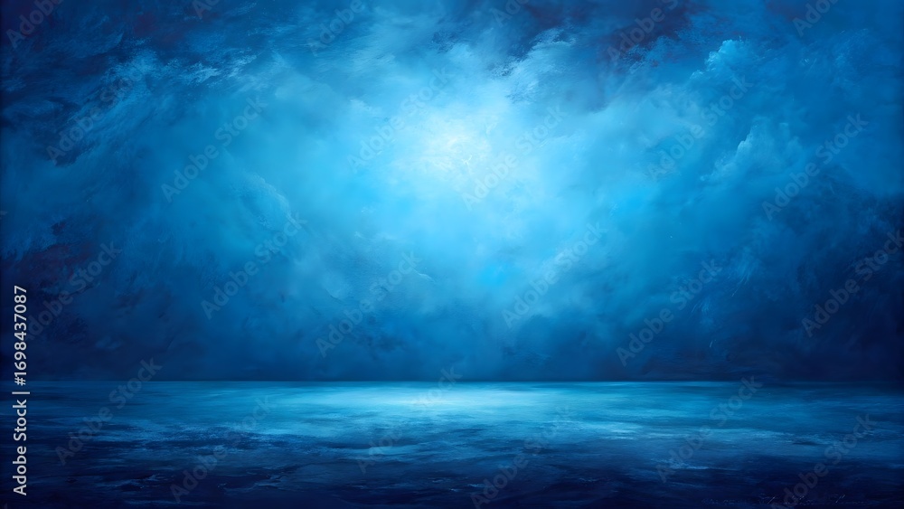 Fototapeta premium Ethereal Blue Cloud and Water Studio Background clouds