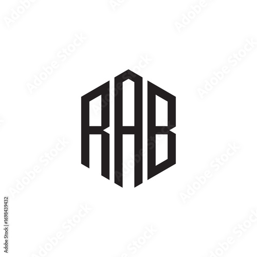 Creative Professional Monogram Rab Letter Combination Logo Design