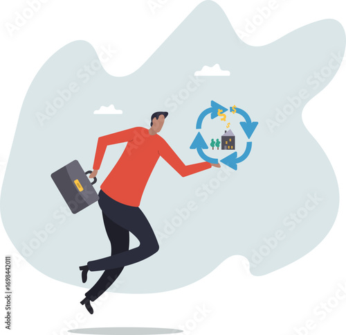 Reverse mortgage, home owner exchange for regular payment, loan or income, property or real estate for banking payment .about a man and his life.