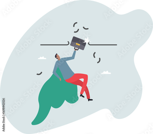 Breakthrough business barrier, overcome difficulty or obstacle to success, solve problem,about a man and his life.