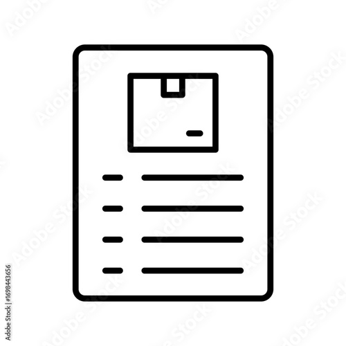 Packing List Icons In Outline, Vector Illustration