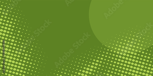 Abstract green background with dynamic halftone dot pattern and subtle darker green shapes.