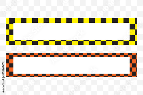 Warning tape in yellow red black diagonal stripes line, caution hazard danger road, attention safety stripe warning, warn stop seamless line, stretched caution line