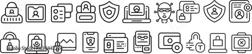 Cybersecurity and Data Protection Icons: A Comprehensive Set of Vector Graphics for Digital Security
