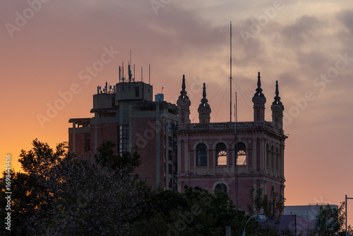 Vászonkép Atardecer Asuncion