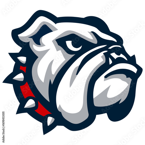 Aggressive bulldog mascot illustration on a white background