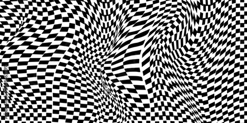 abstract checkerboard pattern Seamless motion wave background