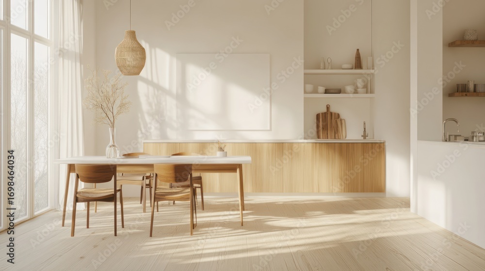 Fototapeta premium Modern kitchen dining area
