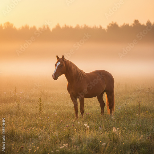 horse in the field
