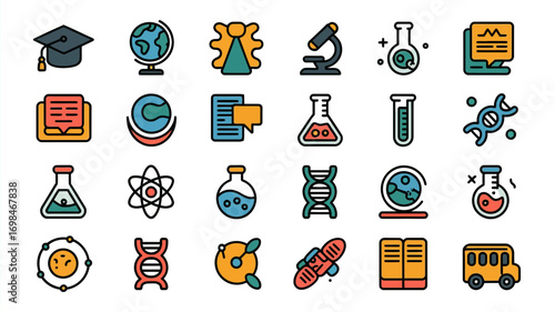 Education and Science Icon Set