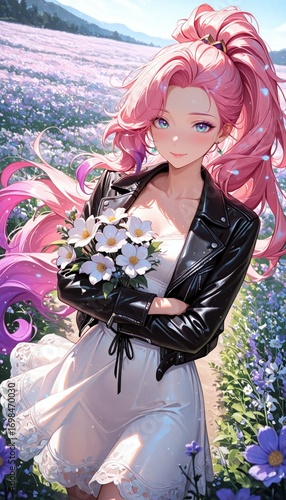 Beautiful woman character, futuristic look. abstract-looking style 