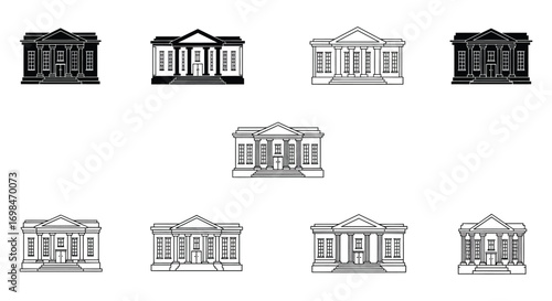 classic architecture designs featuring various building facades and styles