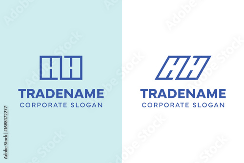 Letters HH Square and Dynamic Logo Set