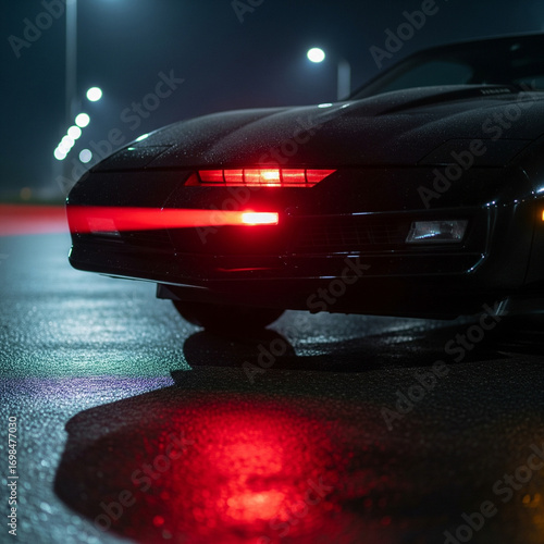The Lone Rider on a Rainy Night