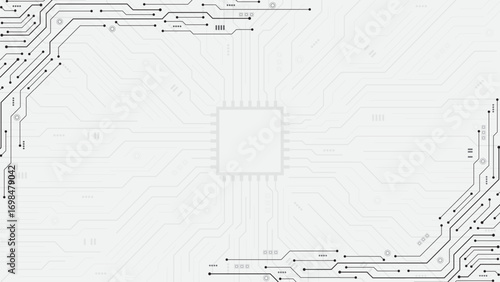 Circuit board isolate on white background. Circuit board texture. AI, Artificial Intelligence. Futuristic motherboard design with data connections, processor, HTML code. Vector illustration.