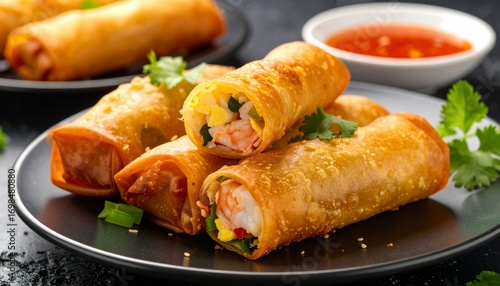 Lumpia Semarang Spring Rolls. Traditional Indonesian Food