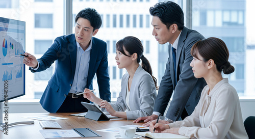 Wallpaper Mural オフィスで会議をする会社員 Torontodigital.ca