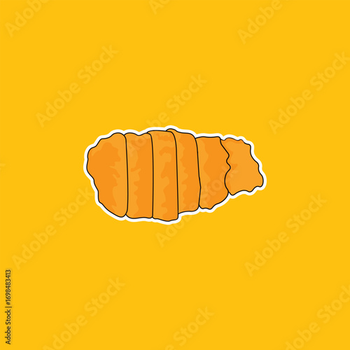 Chicken Nanban or Chicken Katsu Vector Illustration Logo