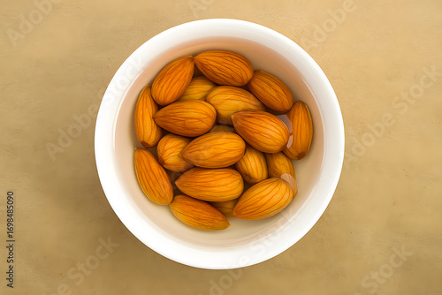Almonds Soaking in Water Nutritional and Culinary Preparation Healthy Raw Snack for Recipes and Wellness
