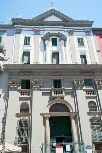Monumental (church) chiesa della Missione ai Vergini (1700) also called church della Casa della Missione ai Vergini and formerly, chiesa di San Vincenzo de' Paoli by Luigi Vanvitelli. Naples, Italy.