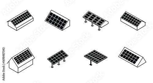 solar panels arranged in various angles for optimal sunlight capture