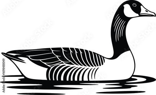 Geese Silhouette, Silly Goose Vector