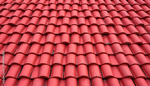 Wallpaper Mural Interlocking red clay roof tiles forming a repeating geometric pattern, design, Mediterranean Torontodigital.ca