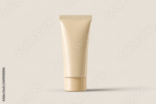 Wallpaper Mural Minimalist beige cosmetic tube mockup against a plain background Torontodigital.ca