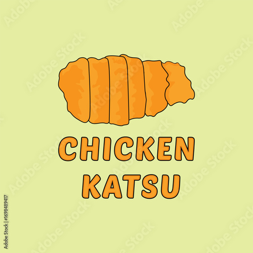 Chicken Nanban or Chicken Katsu Vector Illustration Logo