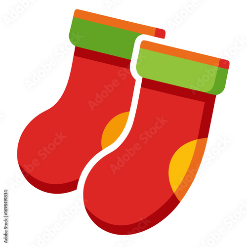 christmas sock isolated on white