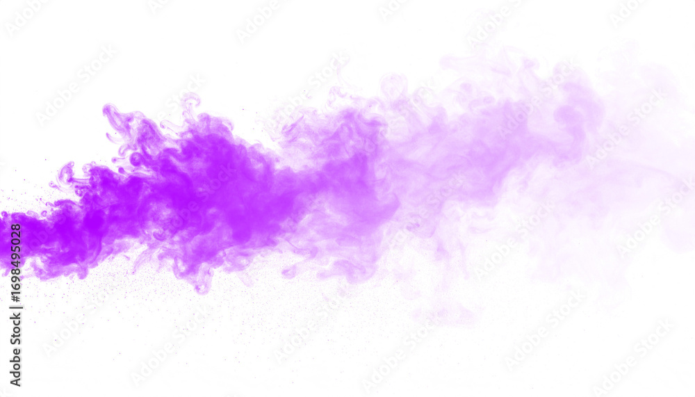 Fototapeta premium PNG image of purple smoke forming a burst of vapor with radiating curls, ideal for design projects, digital art, and creative compositions