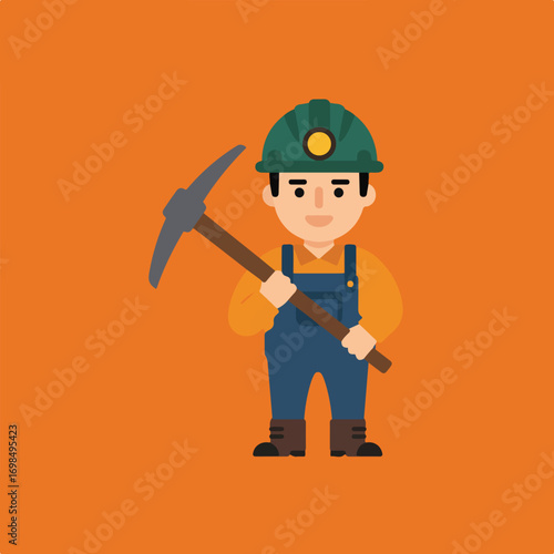 Mining worker icon