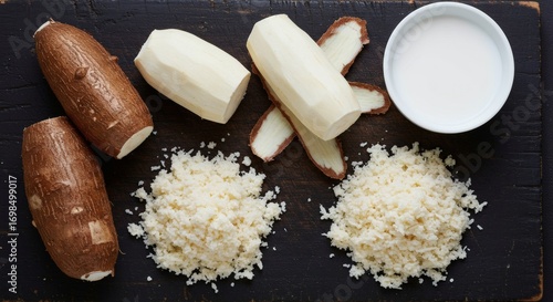 Authentic Jamaican Bammy Preparation with Fresh Cassava Root