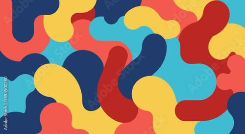 Abstract Colorful Shapes Pattern.