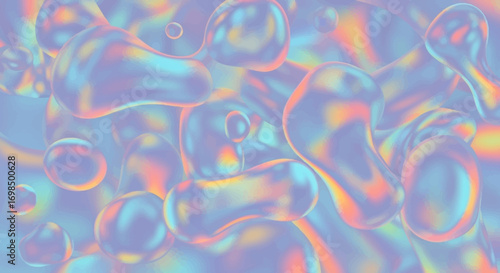 Abstract Multicolored Fluid Forms.