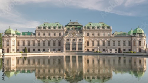 Vienna Austria time lapse at Belvedere Palace
