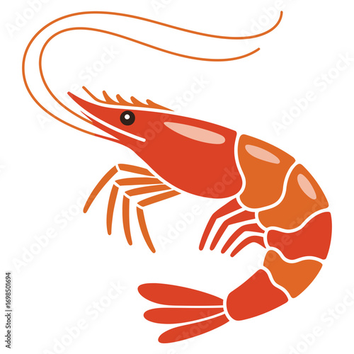 shrimp on a white background