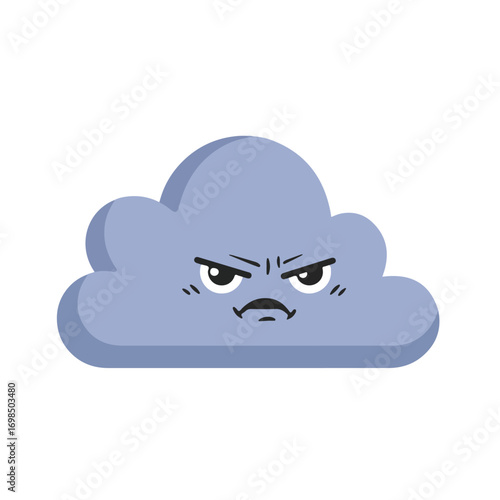 Grumpy Cloud Cartoon