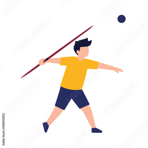 Man preparing to throw javelin