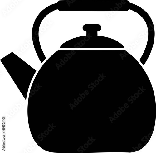 Simple Teapot or Kettle Glyph Icon