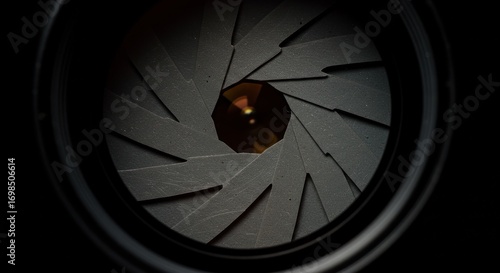 Camera lens aperture detail